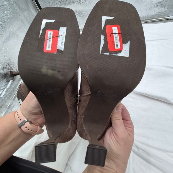 New Seychelles Paragon Boot heeled bootie Brown sueded women's size 8.5 - Picture 6 of 8